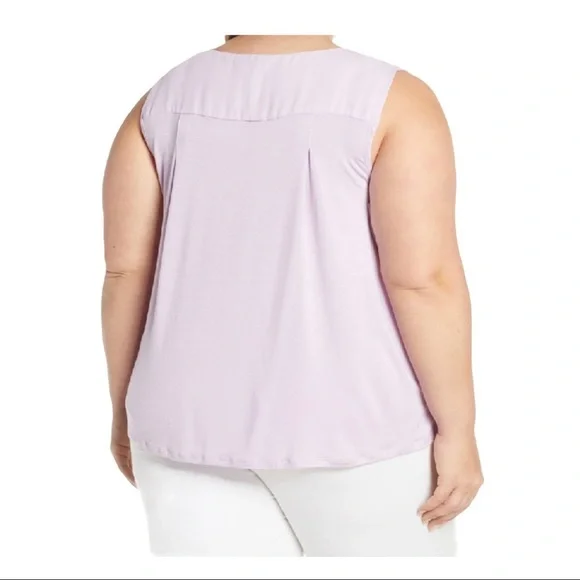 Bobeau Alison Pleat Front V-neck Top Size 3X - Picture 2 of 7